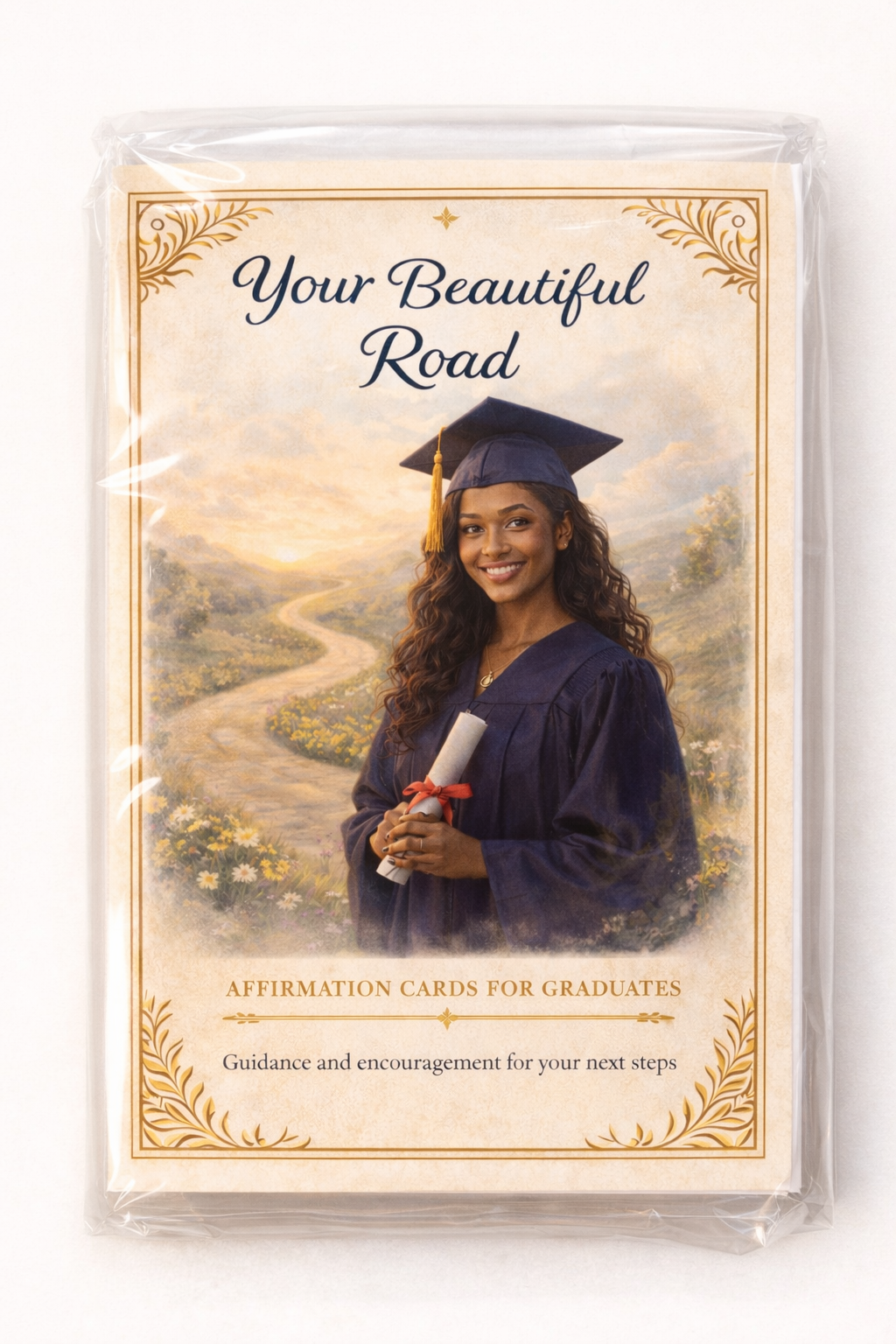 Your Beautiful Road— Printed Affirmation Cards for Graduates  (Curated Pack of 10)