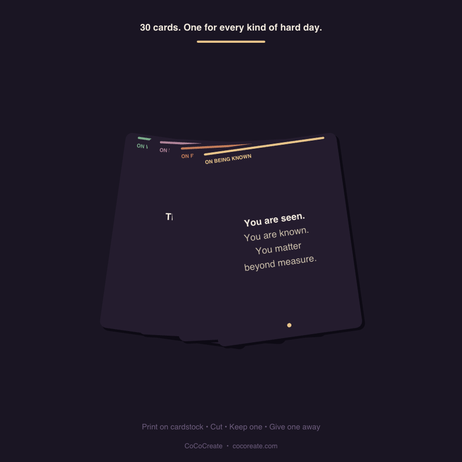 Dark card with motivational message on a black background