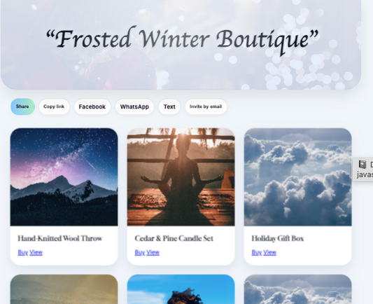 Frosted Winter PopUp Template