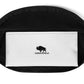 black and white kente cloth printed fanny pack