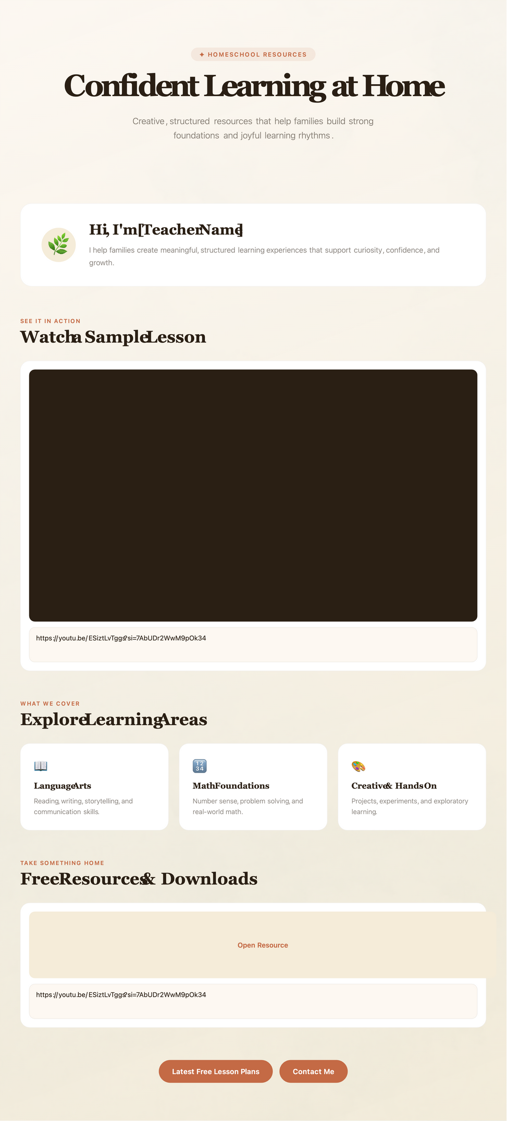 The HomeSchooler's Landing Page