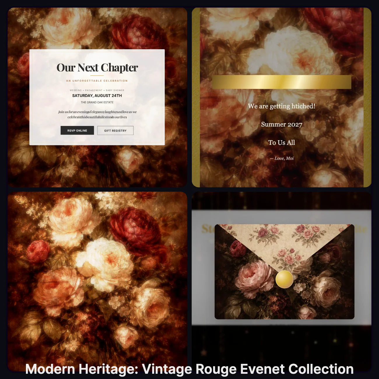 Modern Heritage: Romantic Vintage Rouge Event Collection