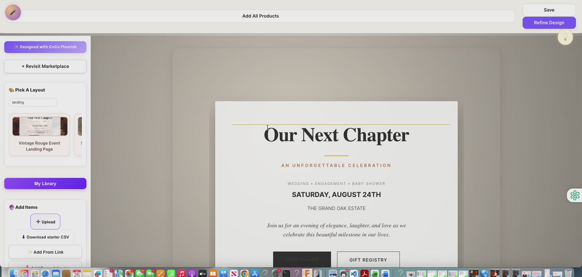 Modern Heritage: Romantic Vintage Rouge Event Collection