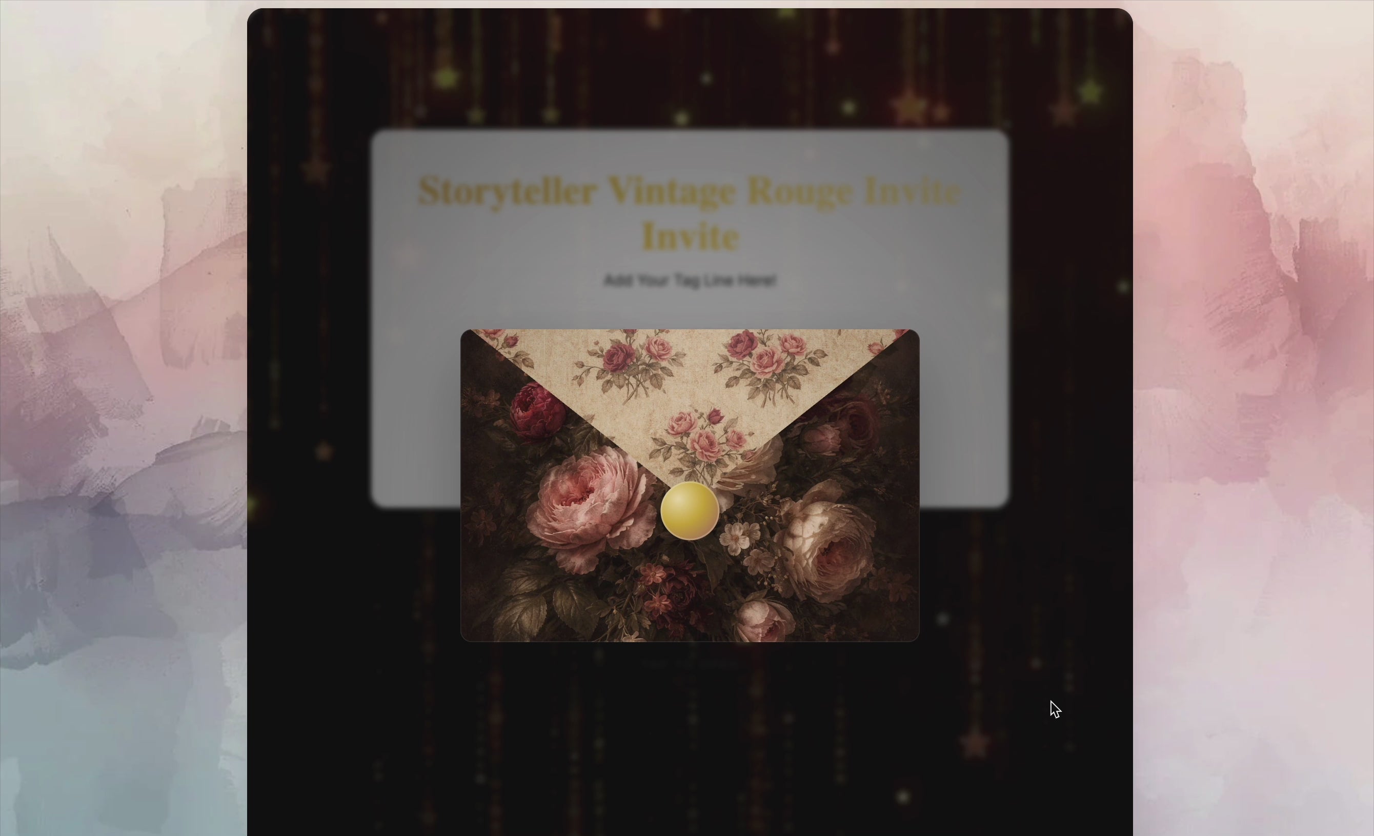 Storyteller Vintage Rouge Invite
